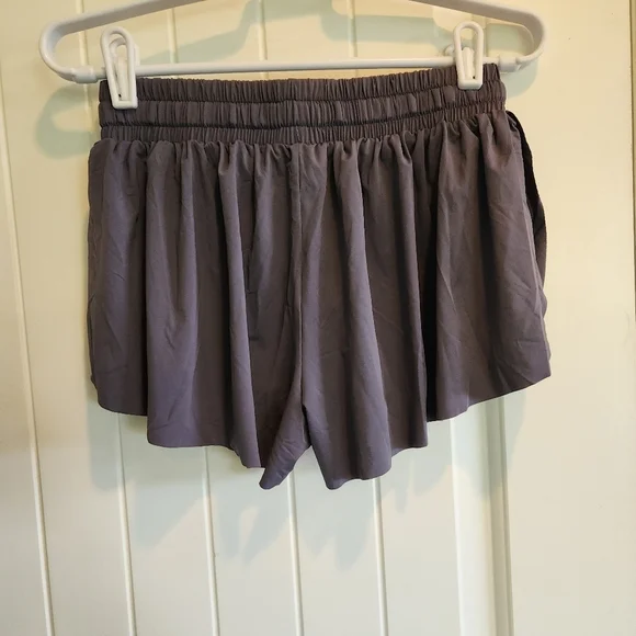 Grey Flowy Lightweight workout Running Shorts for Women XS - Picture 5 of 5